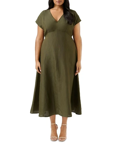 Aubrey V Neck Midi Dress