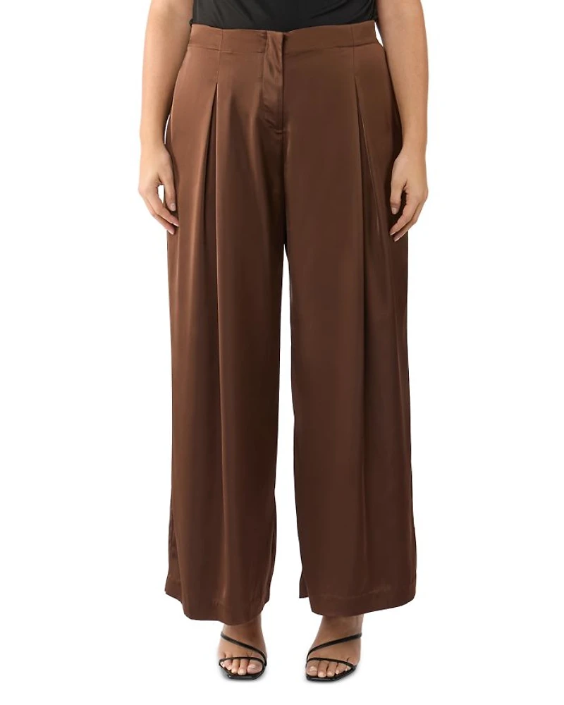 Plus Rakis Satin Wide Leg Pants