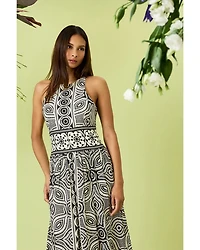 Border Print Dress