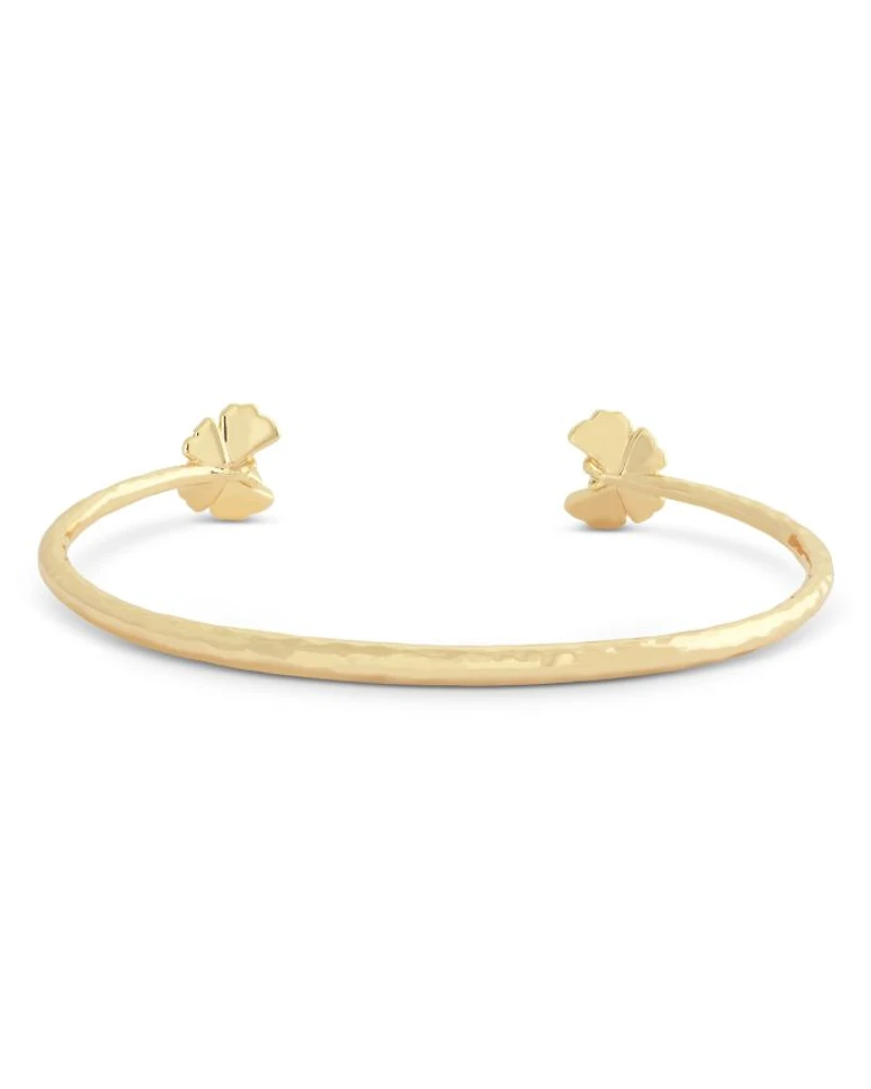 Pavé Butterfly Cuff Bracelet in 18K Gold Plated