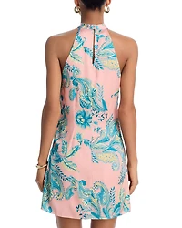 Printed Halter Mini Dress