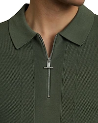 Bart Textured Half Zip Polo Shirt