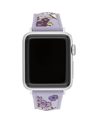 Apple Watch® Purple Floral Print Silicone Strap, 38/40/41mm