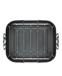 Provisions 16.5-Inch Clad Stainless Steel Nonstick Roaster with Rack, Large