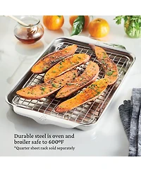 OvenBond® 9" x 12" Tri-ply Clad Stainless Steel Quarter Sheet Pan