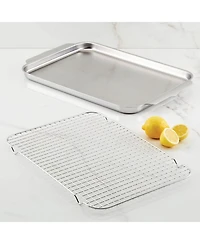 OvenBond® 4-Piece Tri-ply Clad Stainless Steel Half Sheet and Rack, Set of 2