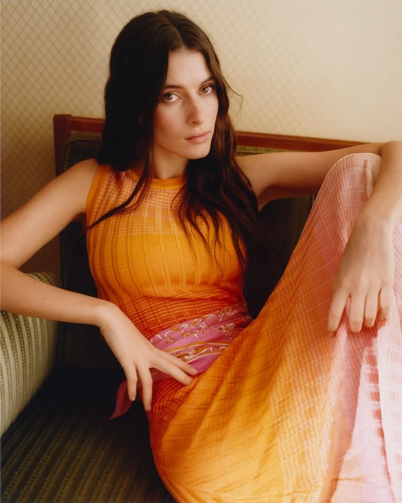 Tie Dyed Knit Maxi Dress