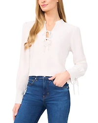 Tie Neck Long Sleeve Blouse