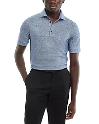 Maurizio Baldassari Wool & Linen Melange Jersey Polo