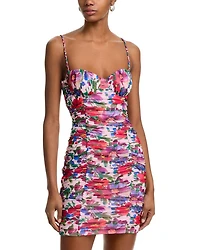 Floral Mesh Mini Dress - Exclusive