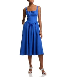 Tie Front Midi Dress - Exclusive