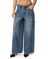 Edikted Tal Baggy Low Rise Carpenter Jeans