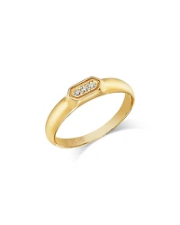 Zoe Chicco 14K Yellow Gold Diamond Signet Ring
