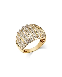 Bloomingdale's Fine Collection Diamond Round & Baguette Dome Ring
