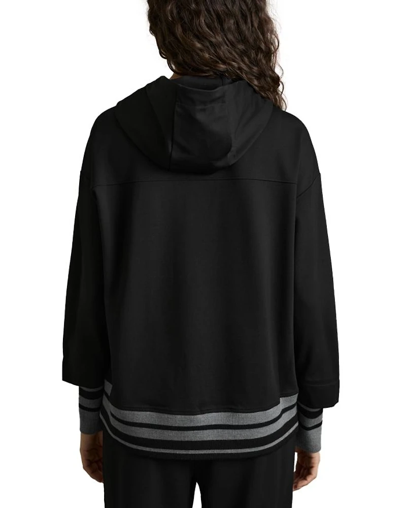 Alexi Striped Trim Hoodie