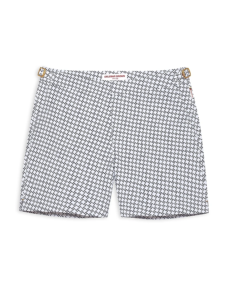 Orlebar Brown Bulldog Jacquard High Low Geo Swim Trunks