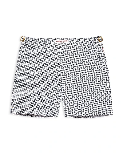 Orlebar Brown Bulldog Jacquard High Low Geo Swim Trunks