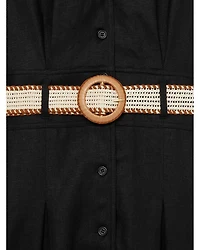 Annie Belted Linen Dress