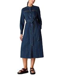 Whistles Myra Denim Midi Dress