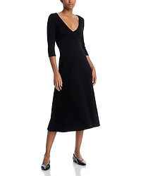 V Neck Knit Dress