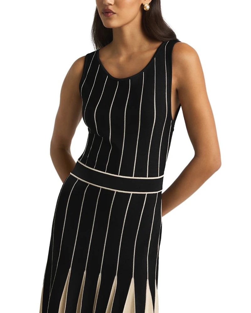 Tonal Pleated Dress