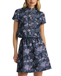 Floral Metallic Skirt