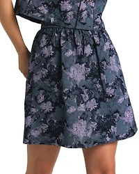 Floral Metallic Skirt