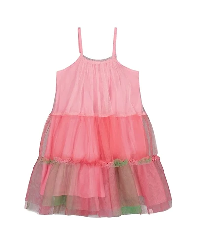Deux par Girls' Sleeveless Color Block Tulle Dress - Big Kid