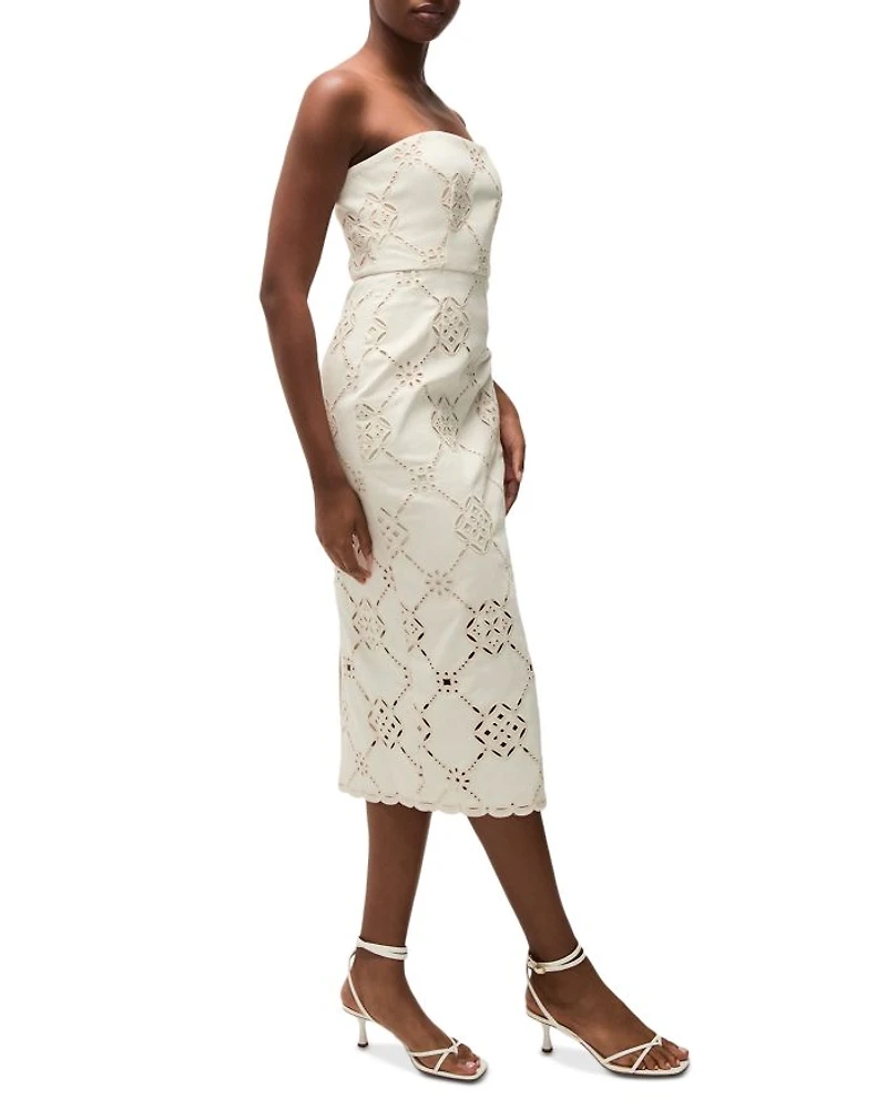 Netia Strapless Embroidered Dress