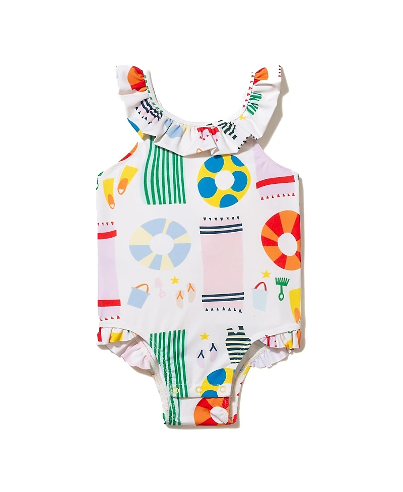 Mon Coeur Girls' Upf 50+ Recycled Polyester Beach Swimsuit - Baby