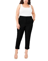 Wide Cuff Cropped Trousers