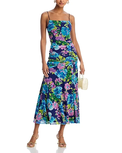 Aqua Floral Maxi Dress - Exclusive