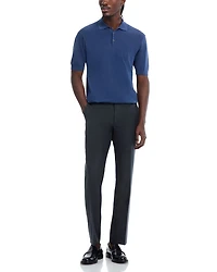 Cotton & Silk Knit Polo Shirt