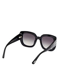 Carla Square Black Sunglasses, 52mm