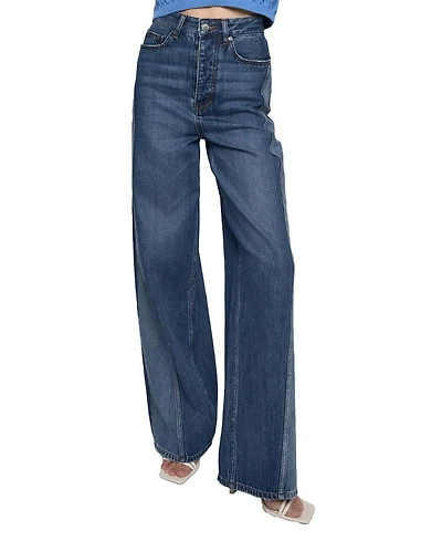 Thea Denim Wide Leg Jeans Waverly Wash