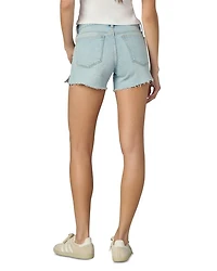 The Ozzie Side Slit Denim Shorts Down Play