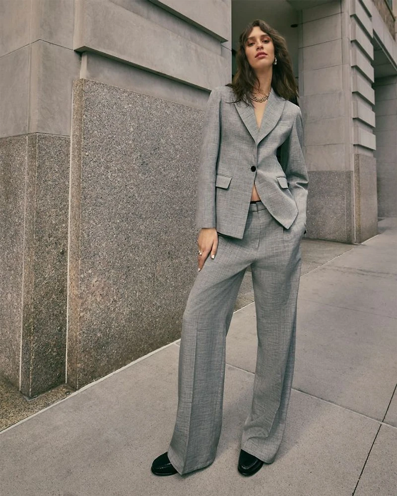 Straight Leg Suit Pants