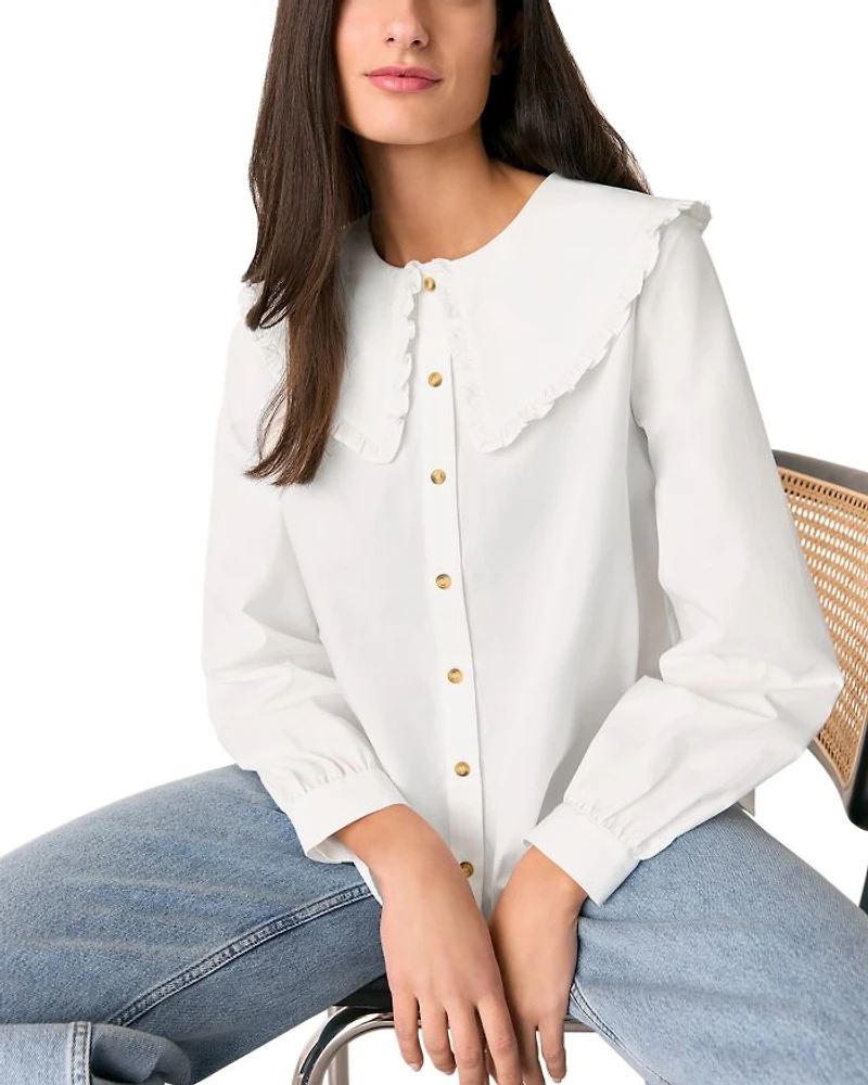 Cotton Collar Detail Top
