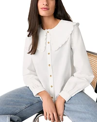 Cotton Collar Detail Top
