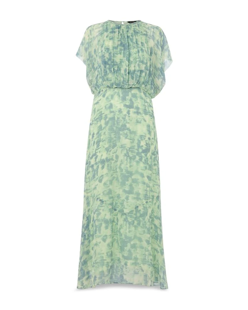 Petites Dashed Brush Marks Midi Dress