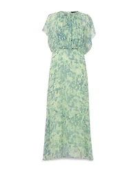 Petites Dashed Brush Marks Midi Dress