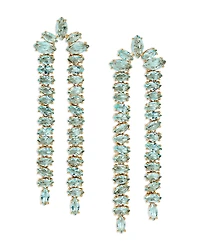 Nadri Palm Springs Stone Double Strand Drop Earrings