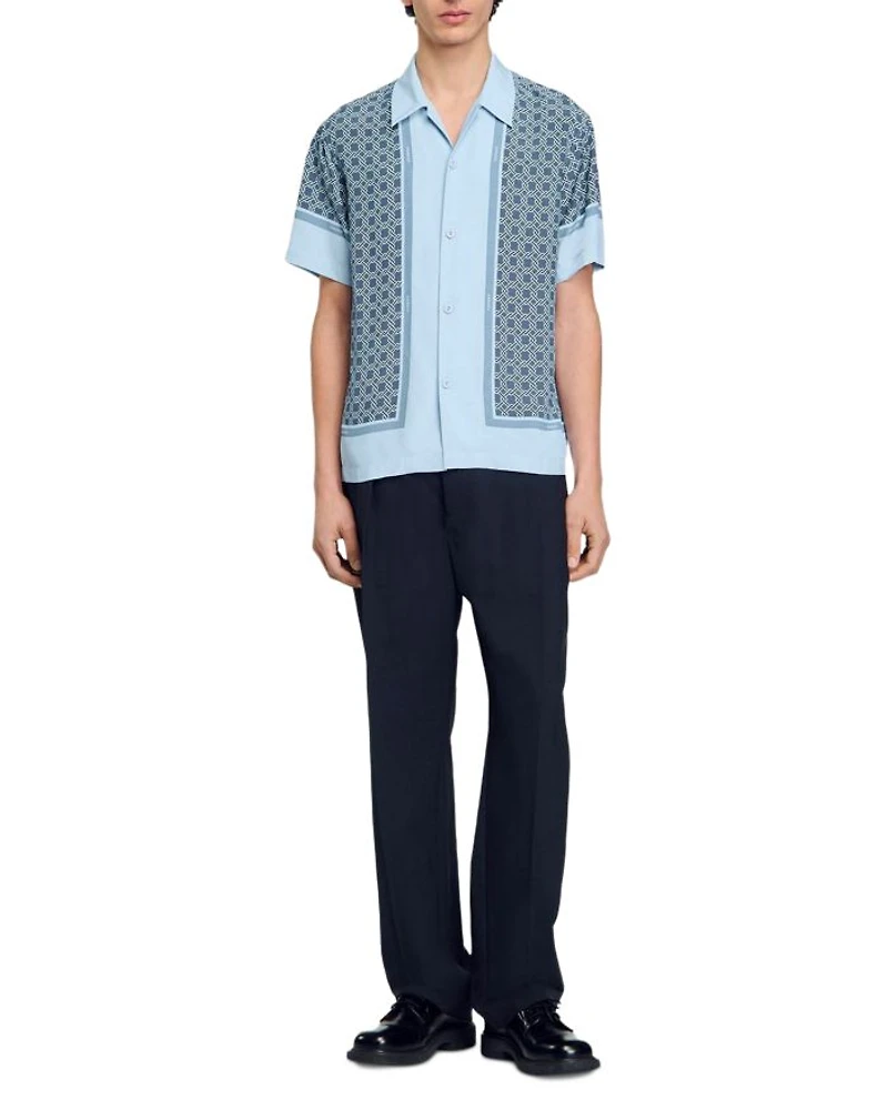 Short Sleeved Patterned Shirt