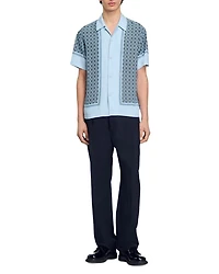Short Sleeved Patterned Shirt