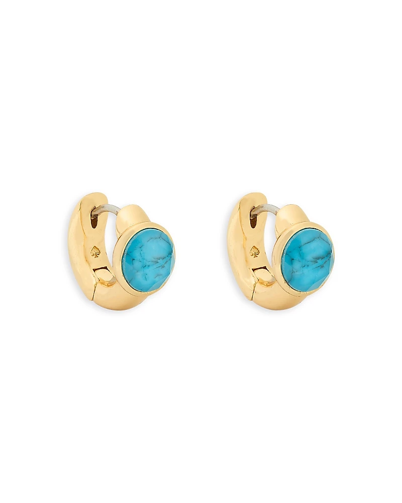 kate spade new york Keep Sparkling Round Stone Huggie Hoop Earrings