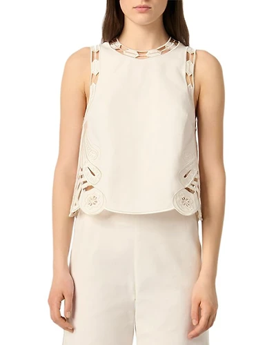 Embroidered Vest Top