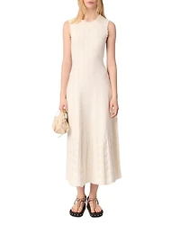 Beaded Pointelle Knit Dress