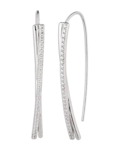 Pavé Threader Earrings in Sterling Silver