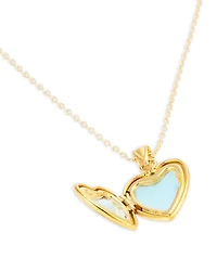Engraved Locket Pendant Necklace, 16-18"