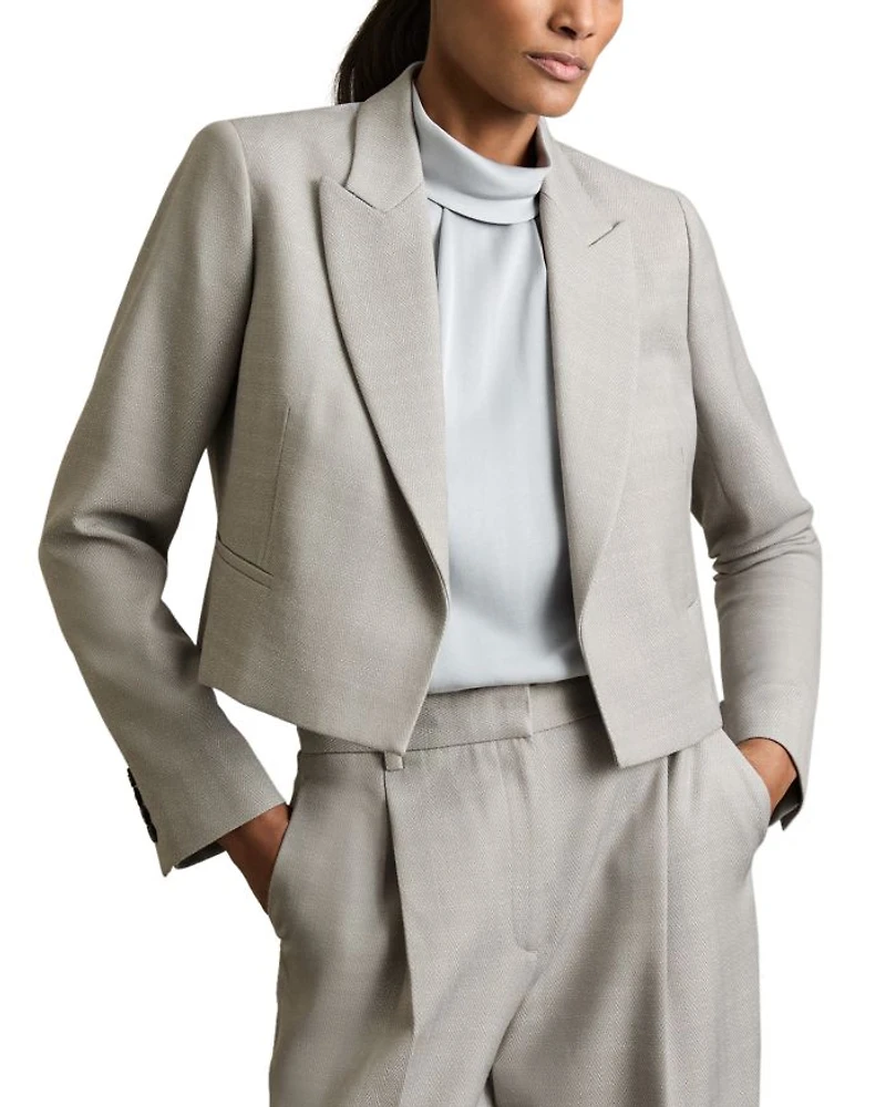 Harper Textured Cropped Blazer